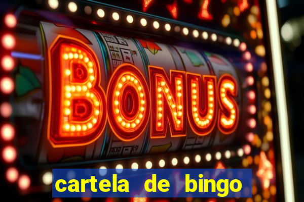 cartela de bingo cha de panela